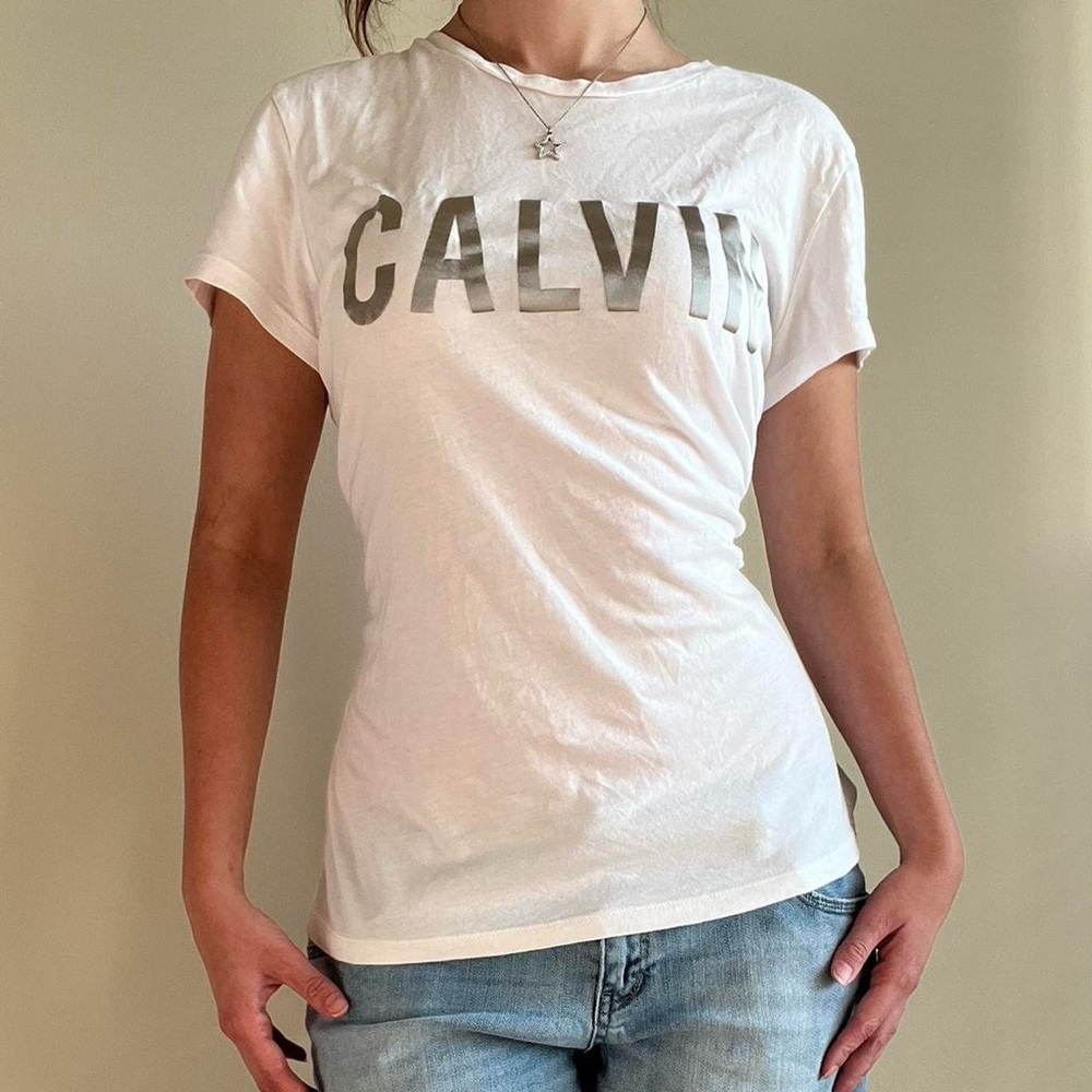 2010s Calvin Klein Logo T Shirt Women L